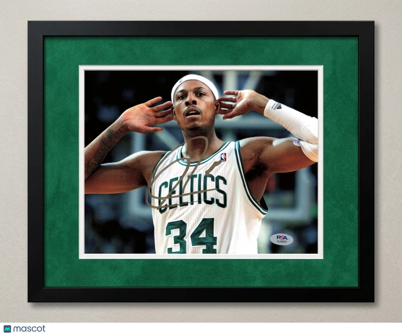 Paul Pierce Boston Celtics Signed Basketball 8x10 Framed Display Photo PSA