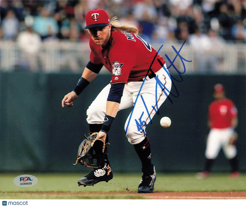 Taylor Motter Minnesota Twins Signed 8x10 Photo PSA