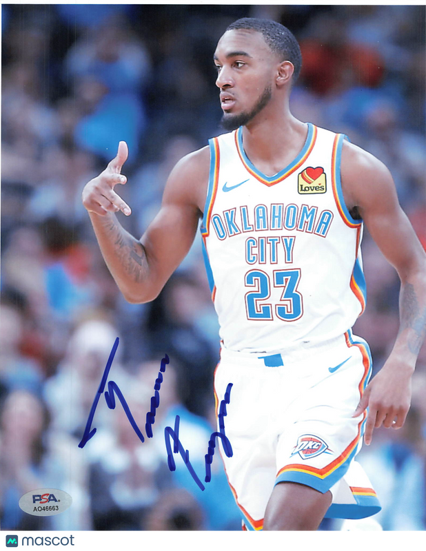 Terrance Ferguson Oklahoma City Thunder Signed Basketball 8x10 Photo PSA