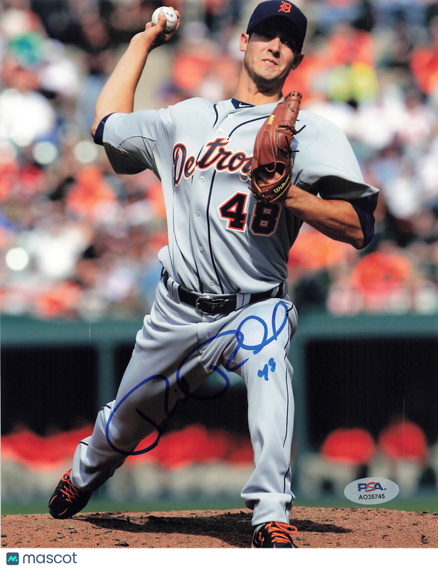 Rick Porcello Detroit Tigers Signed 8x10 Photo PSA