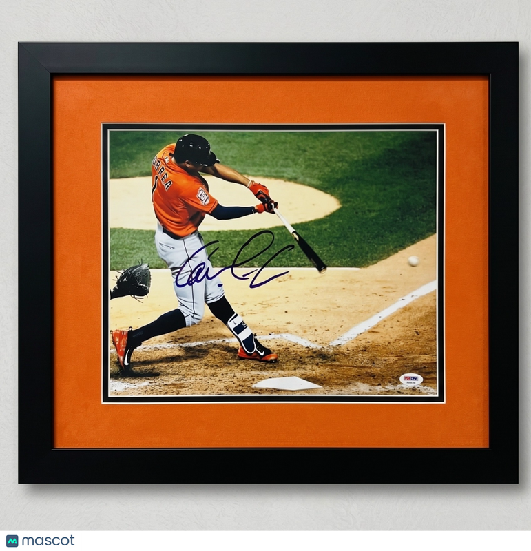 Carlos Correa Houston Astros Signed 11x14 Custom Framed Photo PSA Auth