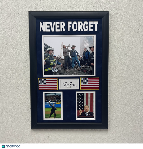George W. Bush Signed Cut Framed 9/11 JSA Autographed 16x24"