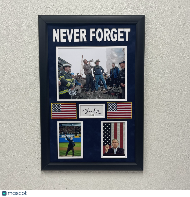 George W. Bush Signed Cut Framed 9/11 JSA Autographed 16x24"