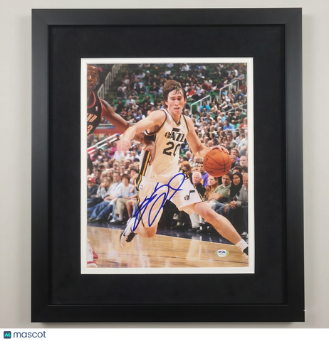 Gordon Hayward Utah Jazz Signed Basketball 11x14 Custom Framed Photo PSA