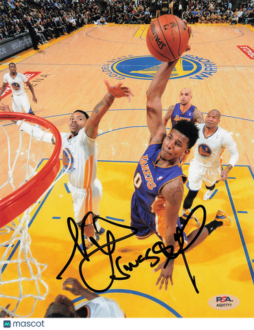 Nick Young Los Angeles Lakers Signed Basketball 8x10 Photo PSA
