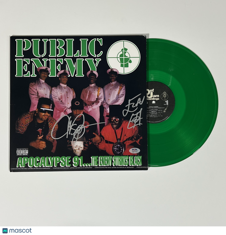 Chuck D & Flavor Flav signed Apocalypse 91 vinyl album PSA Autographed