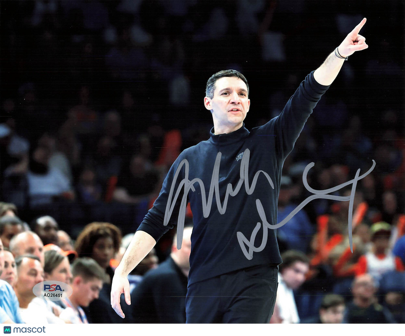 Mark Daigneault Oklahoma City Thunder Signed Basketball 8x10 Photo PSA