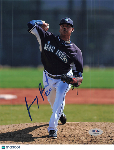 Freddy Peralta Seattle Mariners Signed 8x10 Photo PSA