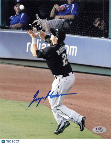 Logan Morrison Miami Marlins Signed 8x10 Photo PSA