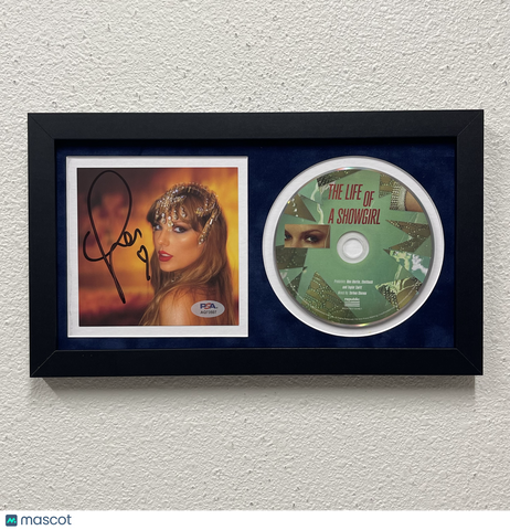 Taylor Swift signed The Life of a Showgirl Framed Display CD Album PSA Auto