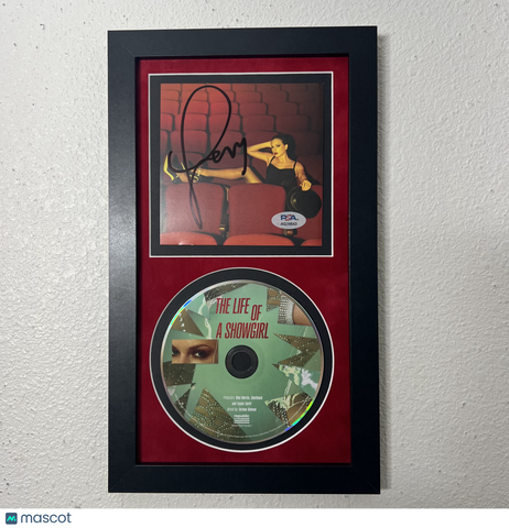 Taylor Swift Signed CD Cover Framed PSA/DNA Autographed The Life of a Showgirl