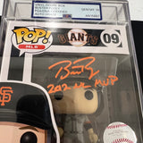 Buster Posey Signed Baseball #09 Funko Pop PSA Encapsulated Autographed