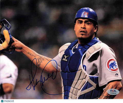 Henry Blanco Chicago Cubs Signed 8x10 Photo PSA
