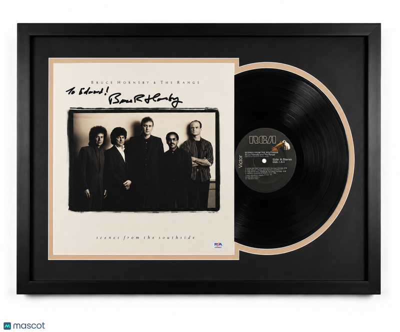 Bruce Hornsby Signed Scenes from the Southside Custom Framed Vinyl Album PSA