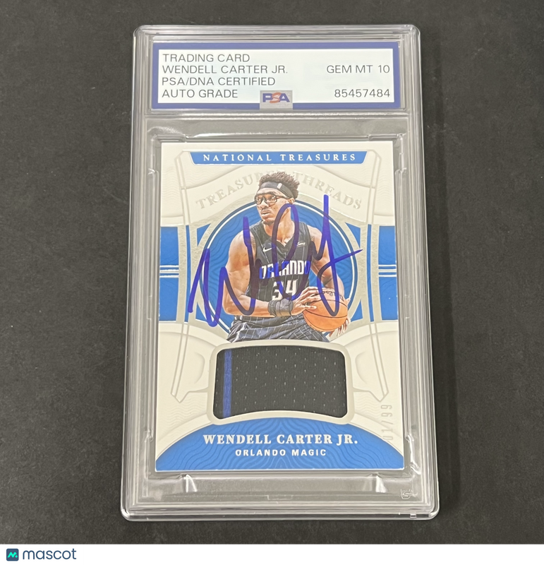 2021-22 Panini National Treasures #TD-WCJ Wendell Carter Jr. signed PSA Auto 10
