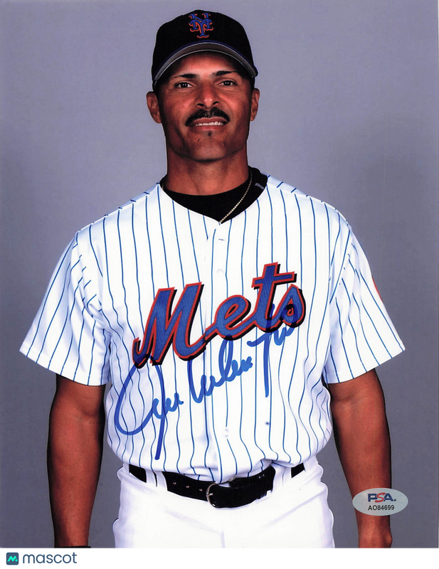 Jose Valentin New York Mets Signed 8x10 Photo PSA