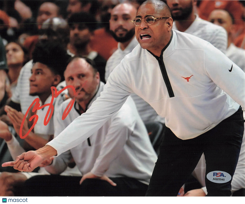 Rodney Terry Texas Longhorns Signed Basketball 8x10 Photo PSA