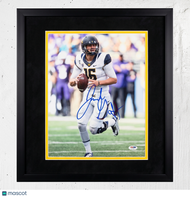 Jared Goff Signed California Golden Bears Football 11x14 Custom Framed Photo PSA