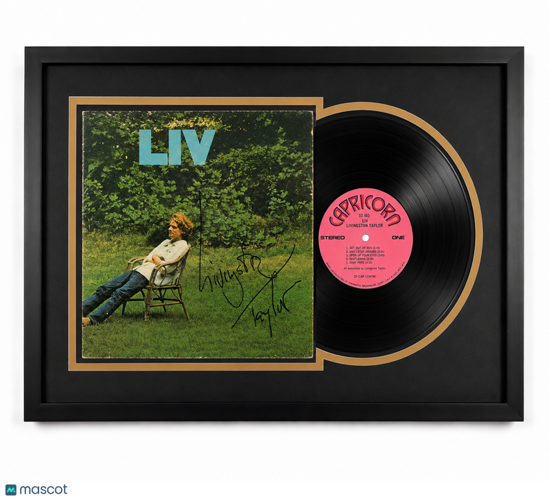 Livingston Taylor  Signed LIV Customed Framed Vinyl PSA Album Auth