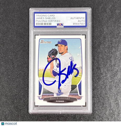 2013 Topps Bowman #124 James Shields Signed Card Auto PSA Slabbed KC Royals