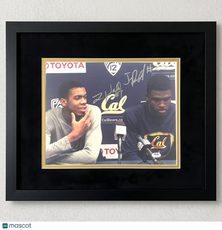 Tyrone Wallace and Jabari Bird Cal Bears Signed 11x14 Custom Framed Photo PSA