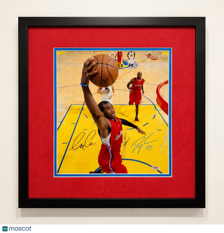 Chris Paul Los Angeles Clippers Signed Basketball 11x14 Custom Framed Photo PSA