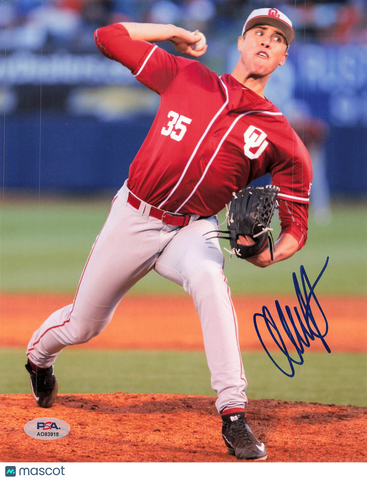 Alec Hansen Oklahoma Sooners Signed 8x10 Photo PSA
