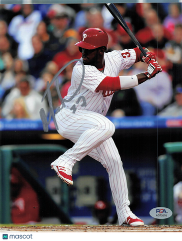 Odubel Herrera Philadelphia Phillies Signed 8x10 Photo PSA