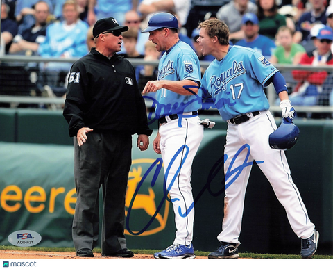 Chris Getz and Doug Simons Kansas City Royals Signed 8x10 Photo PSA