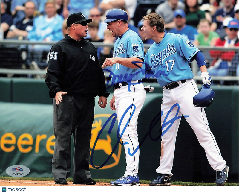 Chris Getz and Doug Simons Kansas City Royals Signed 8x10 Photo PSA