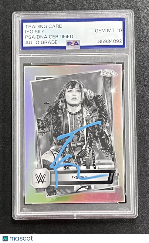 2025 Topps Chrome WWE Raw #99 IYO SKY Signed Card Auto 10 PSA Slabbed