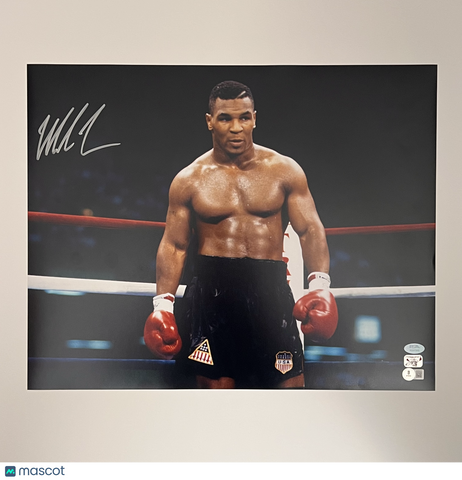 Mike Tyson Signed Boxing 16x20 Photo PSA Autographed