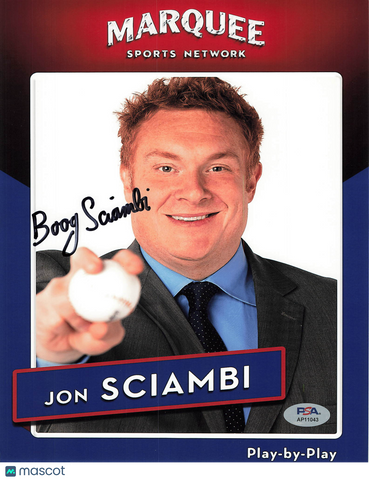 Jon Sciambi Signed 8x10 Photo PSA Autographed