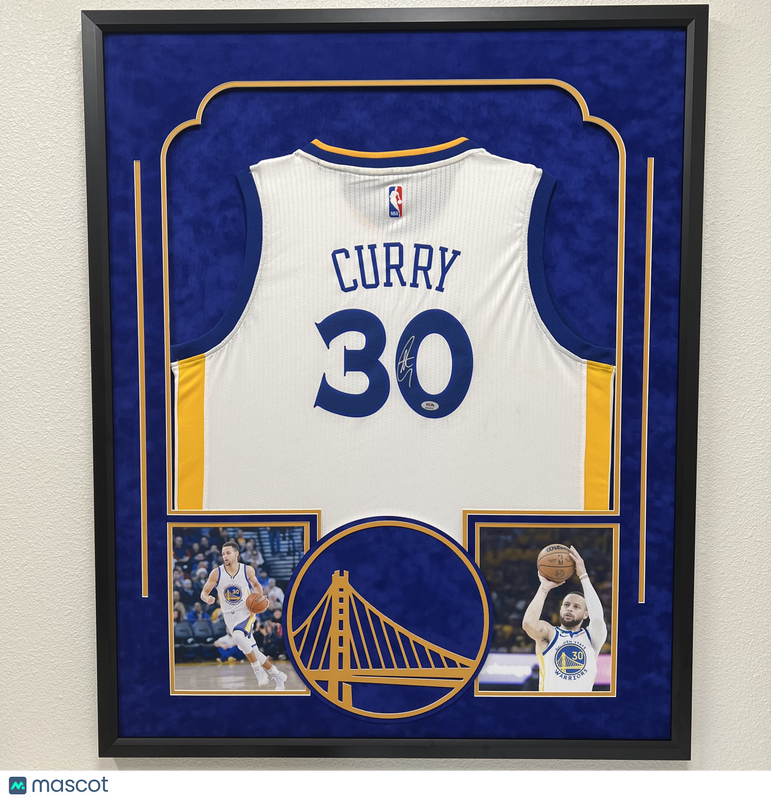 Stephen Curry Signed Jersey Custom Framed PSA Golden State Warriors Autographed