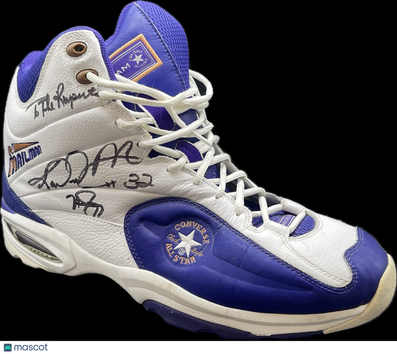 Karl Malone Signed Basketball Shoes Utah Jazz