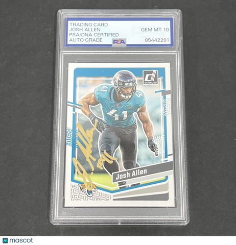 2023 Donruss Football #137 Josh Allen signed card PSA Auto 10 Jaguars