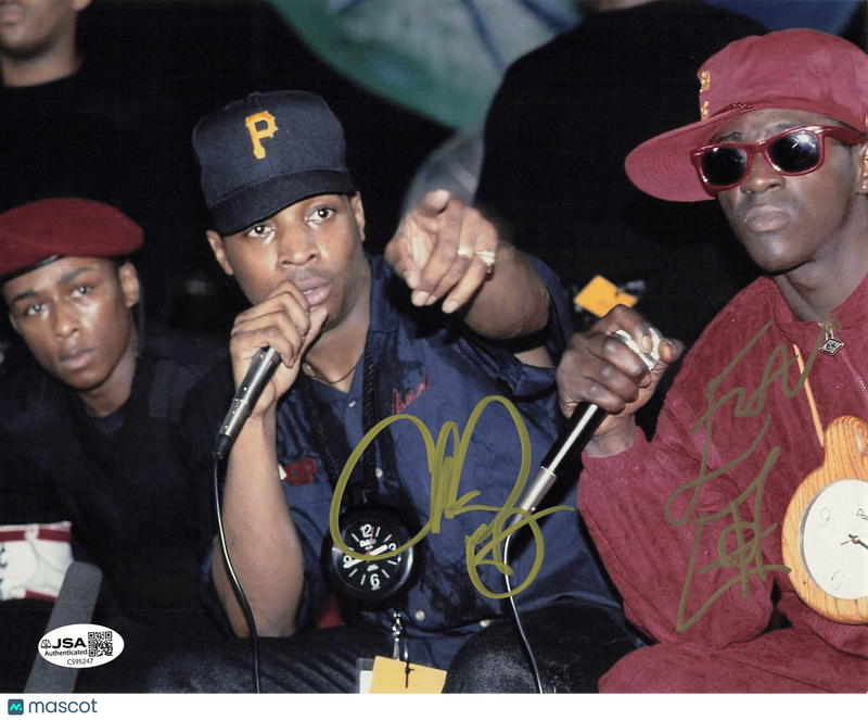 Flavor Flav and Chuck D signed 8x10 Photo Public Enemy JSA Autographed