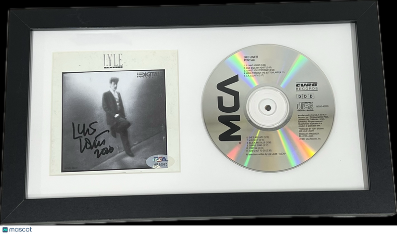 Lyle Lovett Signed Pontiac Album CD Cover Framed PSA/DNA Autographed