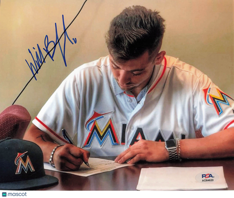 Will Banfield Miami Marlins Signed 8x10 Photo PSA