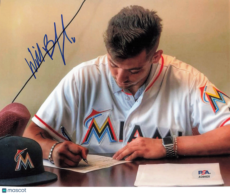 Will Banfield Miami Marlins Signed 8x10 Photo PSA