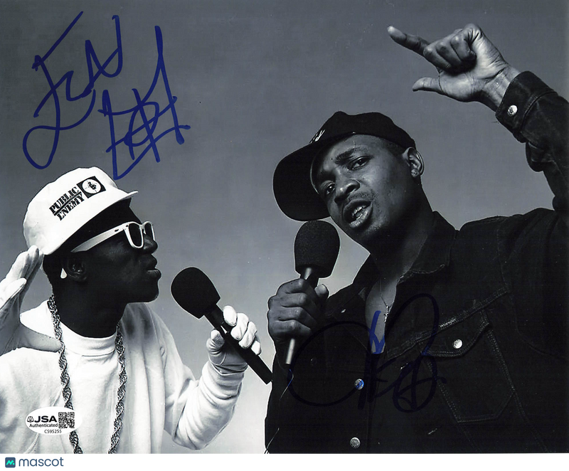 Flavor Flav and Chuck D signed 8x10 Photo Public Enemy JSA Autographed