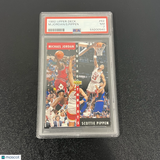 1992 Upper Deck #62 Michael Jordan / Pippen Auto PSA 7 Slabbed Bulls