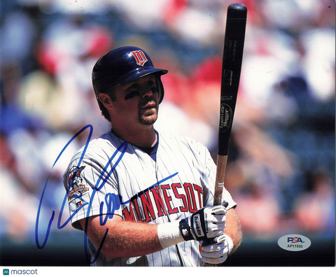 Ron Coomer Minnesota Twins Signed 8x10 Photo PSA