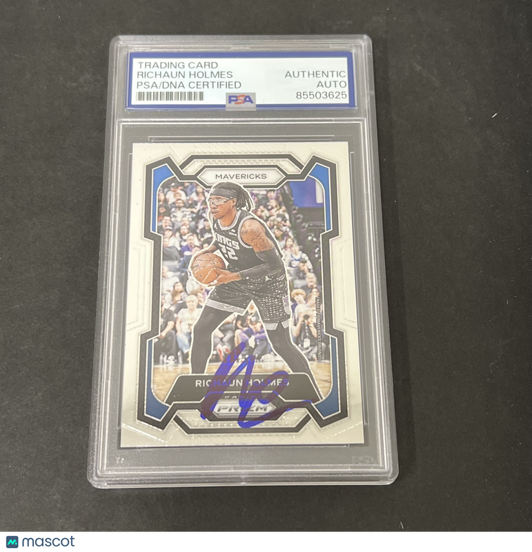 2023-24 Panini Prizm Basketball #212 Richaun Holmes signed card PSA
