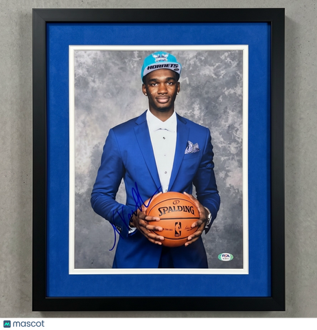 Noah Vonleh Charlotte Hornets Signed Basketball 11x14 Custom Framed Photo PSA