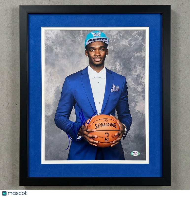 Noah Vonleh Charlotte Hornets Signed Basketball 11x14 Custom Framed Photo PSA