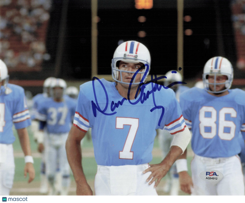 Dan Pastorini Signed Houston Oilers Football 8x10 Photo PSA Autographed