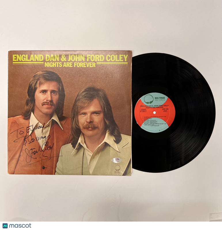 John Ford Coley Signed Nights Are Forever Vinyl Album PSA Autographed