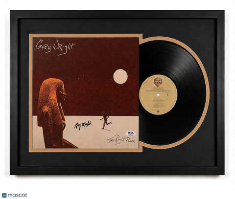 Gary Wright Signed The Right Place Custom Framed Vinyl PSA Album Auth