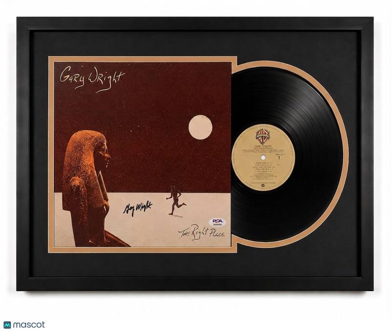 Gary Wright Signed The Right Place Custom Framed Vinyl PSA Album Auth